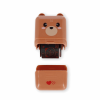 LEGAMI ROS0001 DECORATIVE ROLLER STAMP - DECO ROLLER STAMP - TEDDY BEAR  BROWN