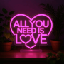 LEGAMI NEL0005 NEON-EFFECT LED SIGN - ITS A SIGN - ALL YOU NEED IS LOVE