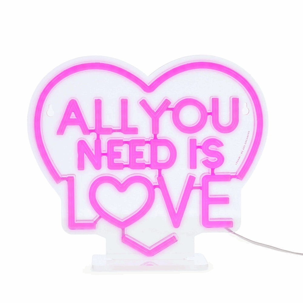 LEGAMI NEL0005 NEON-EFFECT LED SIGN - ITS A SIGN - ALL YOU NEED IS LOVE