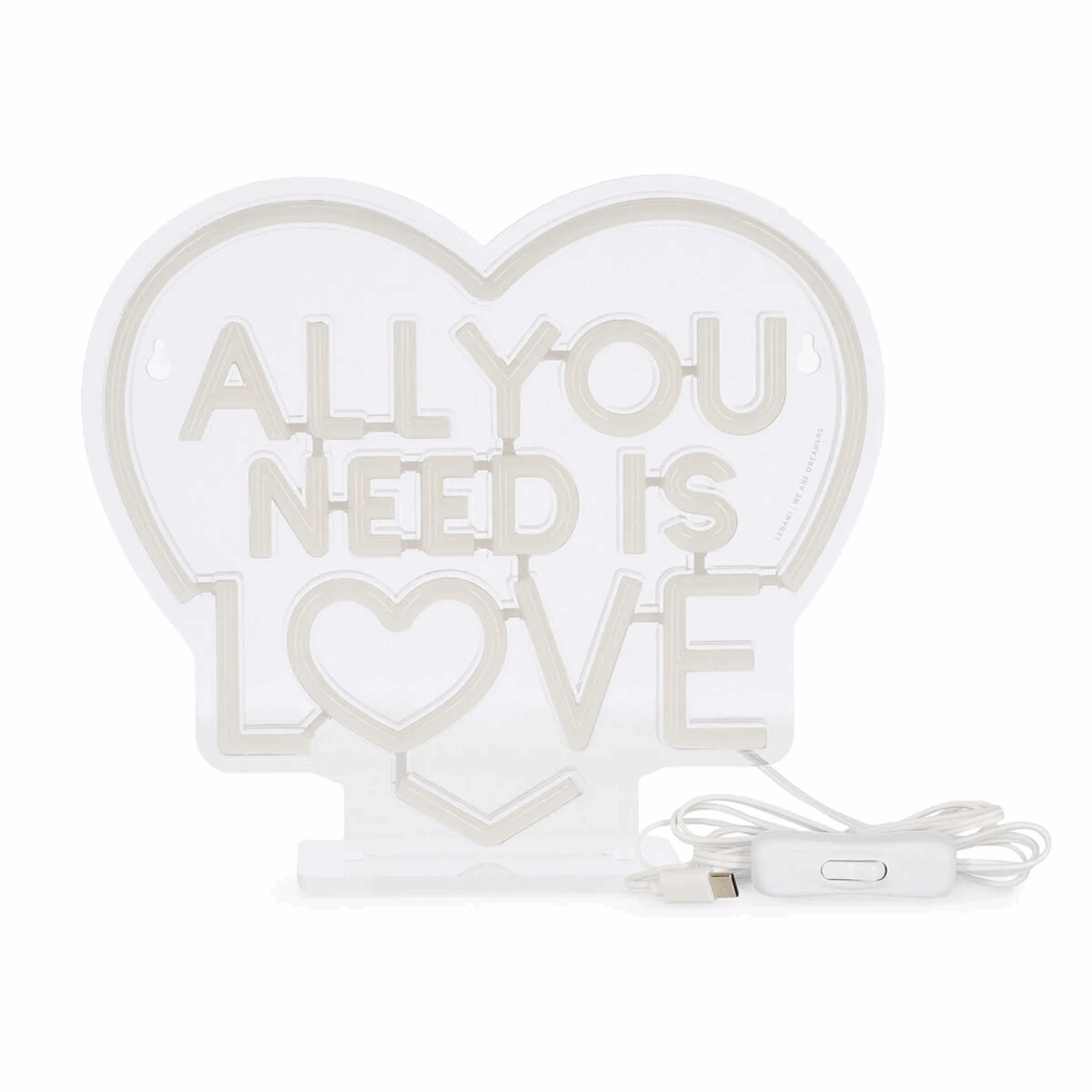 LEGAMI NEL0005 NEON-EFFECT LED SIGN - ITS A SIGN - ALL YOU NEED IS LOVE