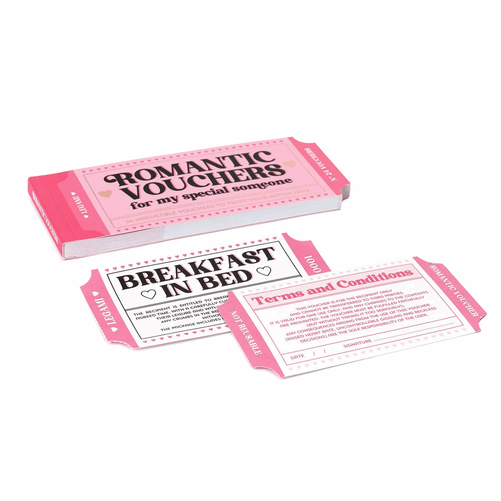 LEGAMI LC0002 BOOK OF 24 VOUCHERS - GIFT VOUCHERS - EN - HEART