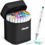OHUHU Oahu Alcohol Art Markers Σετ 60 Μαρκαδόρων Fine & Chisel OHU-Y30-80401-82 OHU-Y30-80405-01