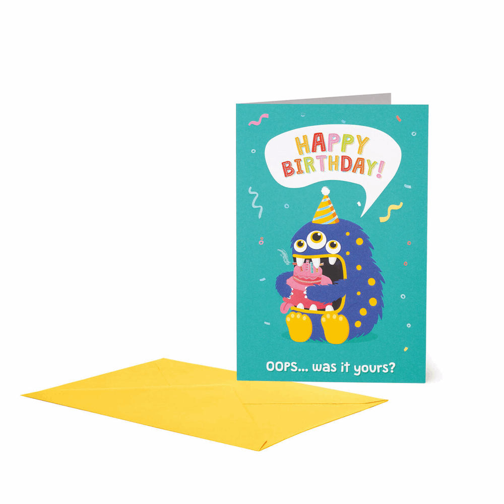 LEGAMI BG0843 LARGE GREETING CARD - BIRTHDAY MONSTER