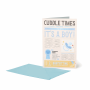 LEGAMI BG0851 LARGE GREETING CARD - CUDDLE TIMES NEWSPAPER - ITS A BOY