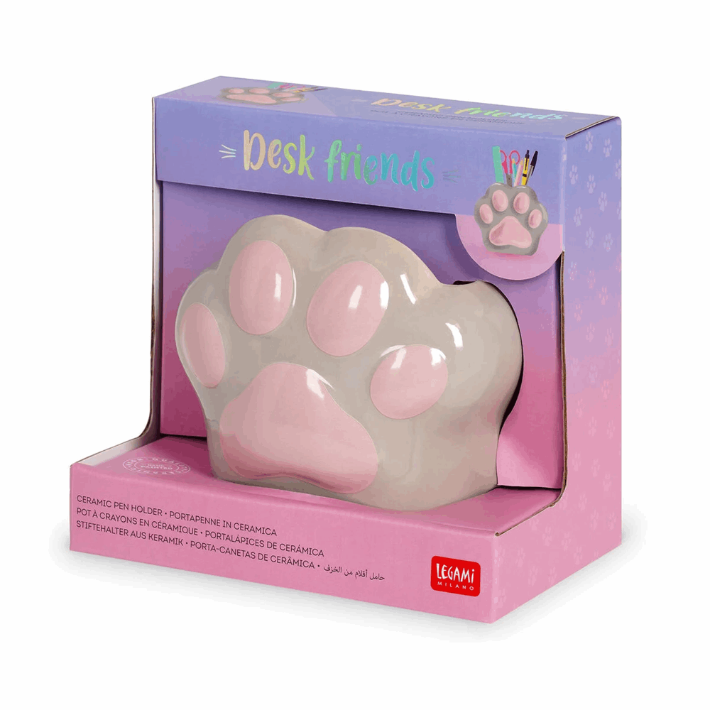 LEGAMI PHS0008 CERAMIC PEN HOLDER - DESK FRIENDS - KITTY