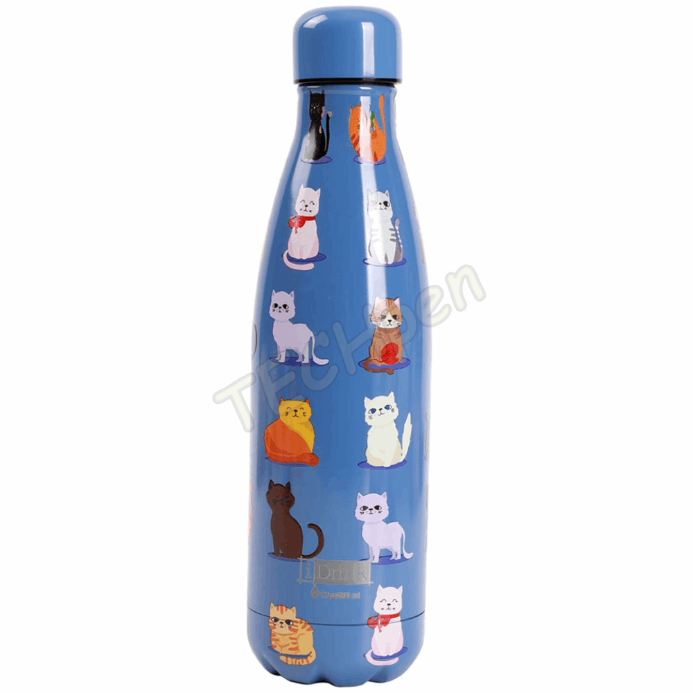 i DRINK ΠΑΓΟΥΡΙ ID0444 THERM BOTTLE 500ml BLUE CAT 139000444