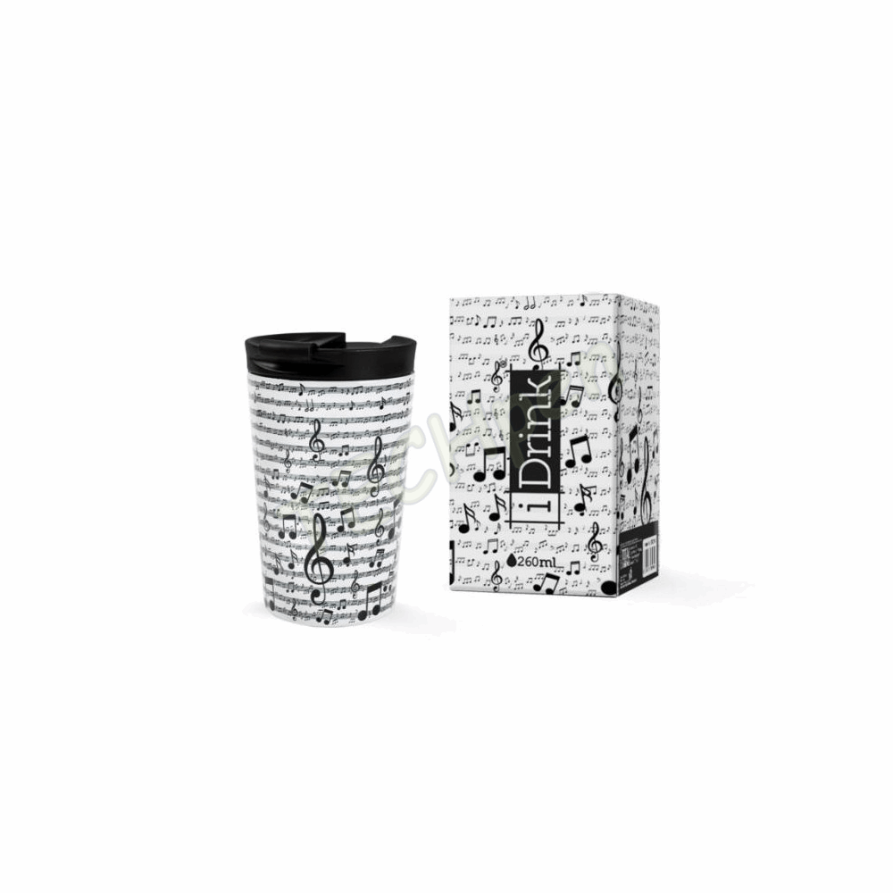 i-DRINK ΠΟΤΗΡΙ ΘΕΡΜΟΣ TRAVEL MUG ID0245 260ml MUSIC 139000245