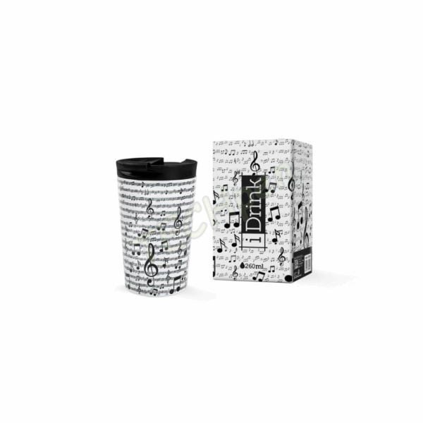 i-DRINK ΠΟΤΗΡΙ ΘΕΡΜΟΣ TRAVEL MUG ID0245 260ml MUSIC 139000245