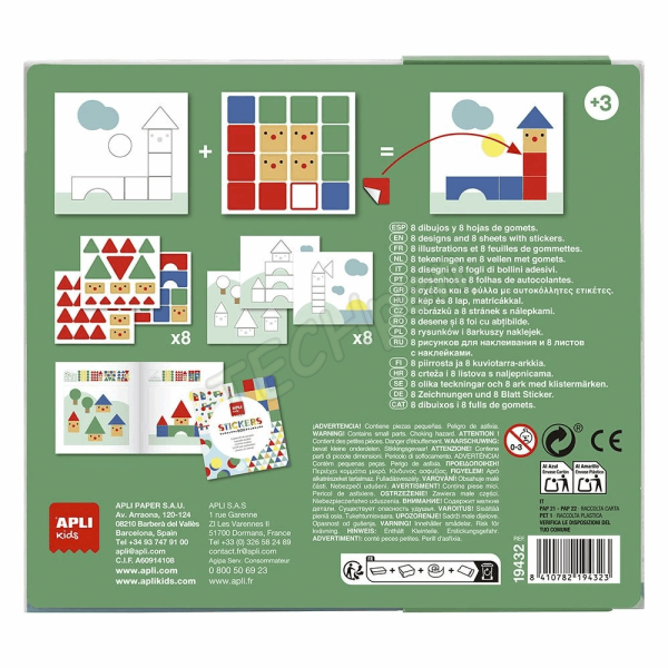 APLI B.STICKERS BOX GEOMETRIC VILLAGES AP-19432