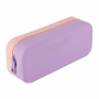 APLI SILICONE PENCIL CASE NORDIK PASTEL ΡΟΖ-ΜΩΒ AP-20650