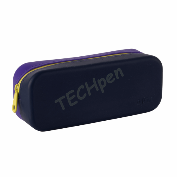 APLI SILICONE PENCIL CASE BRIGHT ΜΩΒ-ΣΚΟΥΡΟ ΜΠΛΕ AP-20659