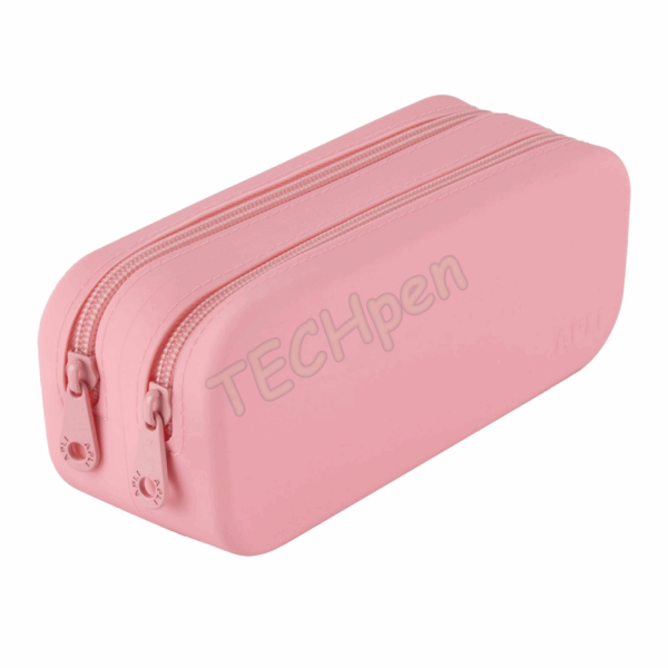 APLI SILICONE PENCIL CASE DOUBLE NORDIK ΡΟΖ AP-20619