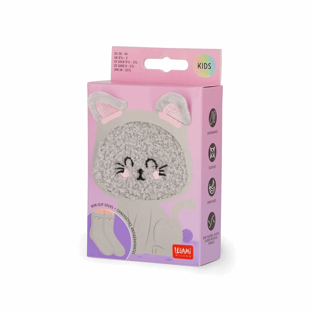 LEGAMI KCS0001 NON-SLIP SOCKS - ITS A MATCH! - KITTY - KID