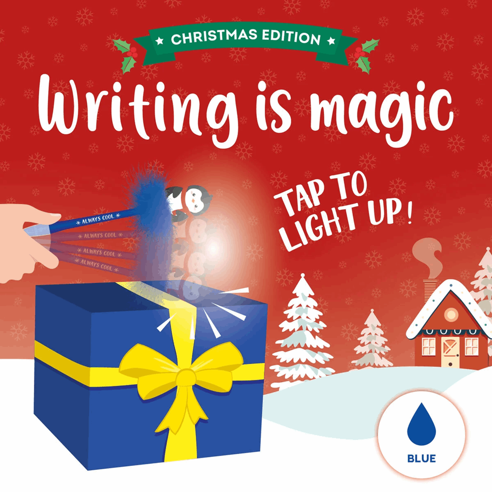 LEGAMI PEP0001 LIGHT-UP GEL PEN - WRITING IS MAGIC - PENGUIN PEP0001