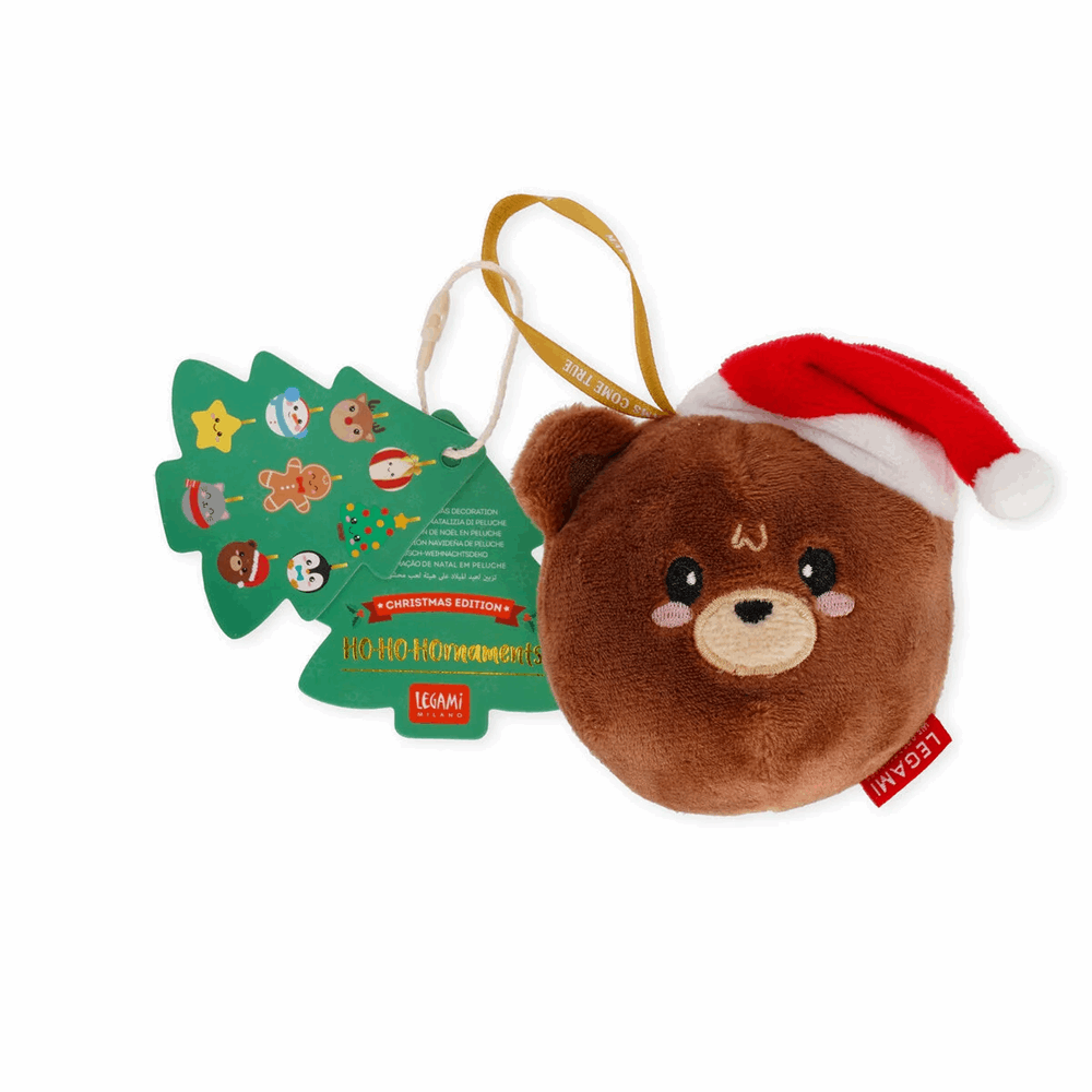 LEGAMI PLUSH CHRISTMAS DECORATION - OH-OH-OHRNAMENTS - TEDDY SSD0005