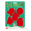 LEGAMI 5 COOKIE CUTTERS WITH STAMPS - COOKIE TIME! - CHRISTMAS CCC0001