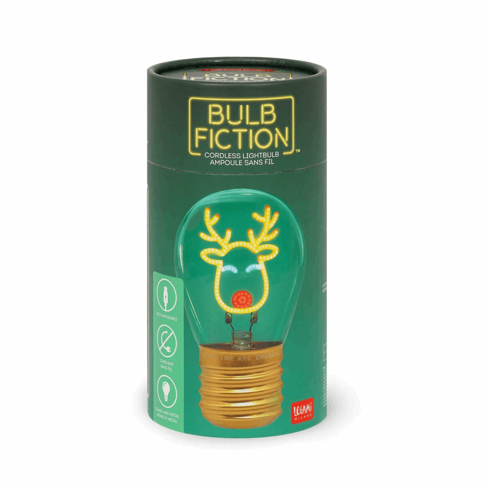 LEGAMI CLB0002 LIGHT-BULB SHAPED TABLE LAMP - BULB FICTION - REINDEER