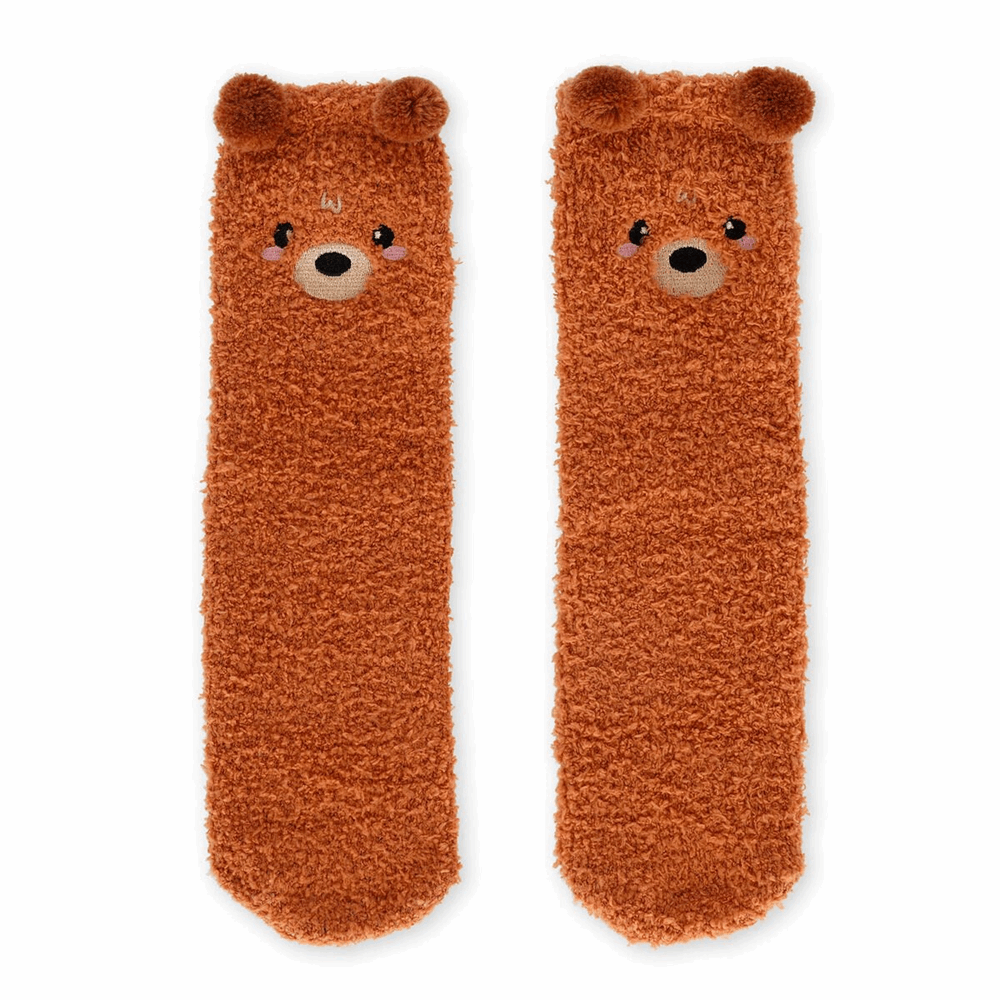 LEGAMI CS0008 NON-SLIP SOCKS - ITS A MATCH! - TEDDY BEAR - ADULT