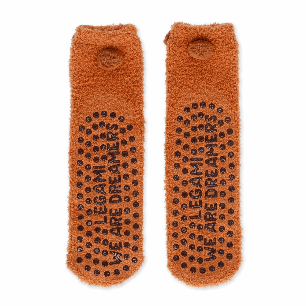 LEGAMI CS0008 NON-SLIP SOCKS - ITS A MATCH! - TEDDY BEAR - ADULT
