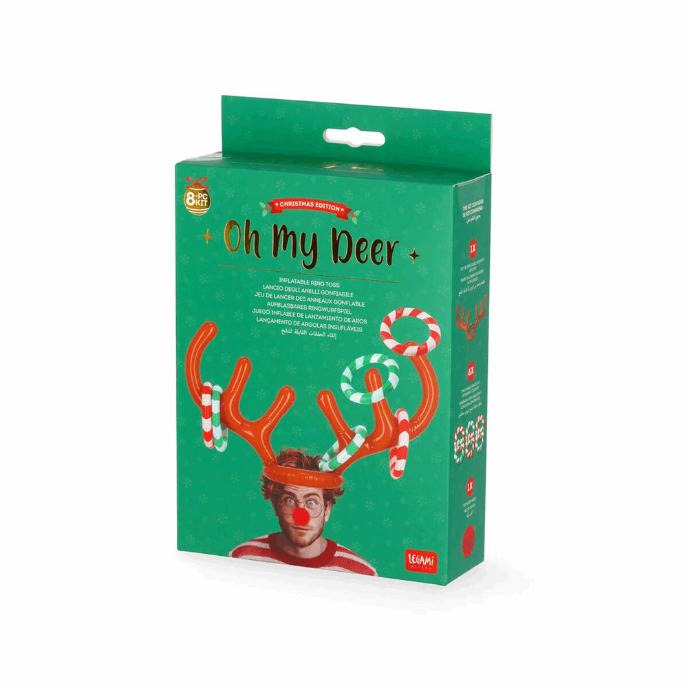 LEGAMI RIG0001 INFLATABLE RING TOSS - OH MY DEER - REINDEER