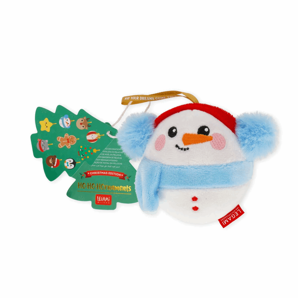 LEGAMI PLUSH CHRISTMAS DECORATION - OH-OH-OHRNAMENTS - SNOWMAN SSD0008