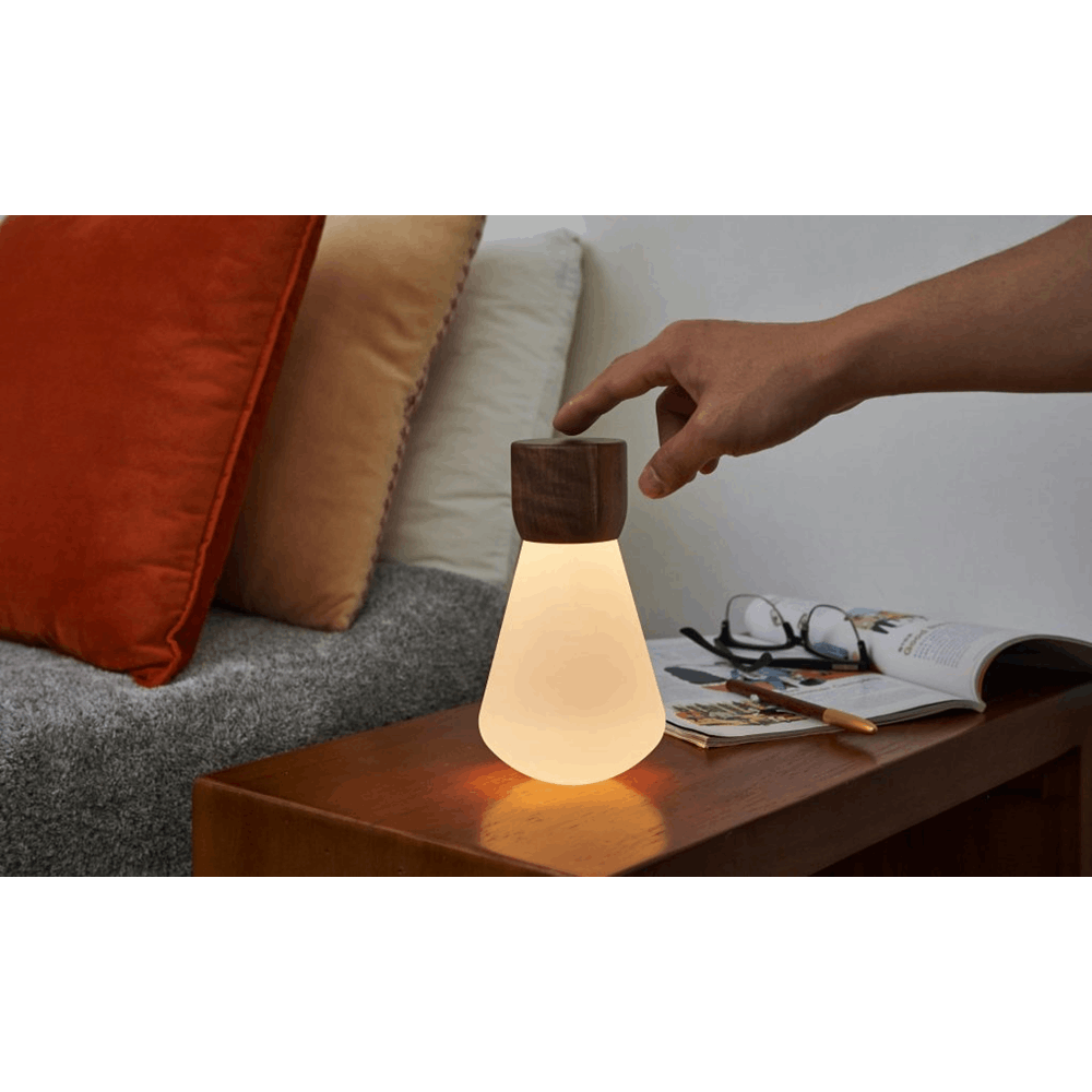 GINGKO Pentagon Desk Bulb Mini Natural Walnut Wood G021WT2