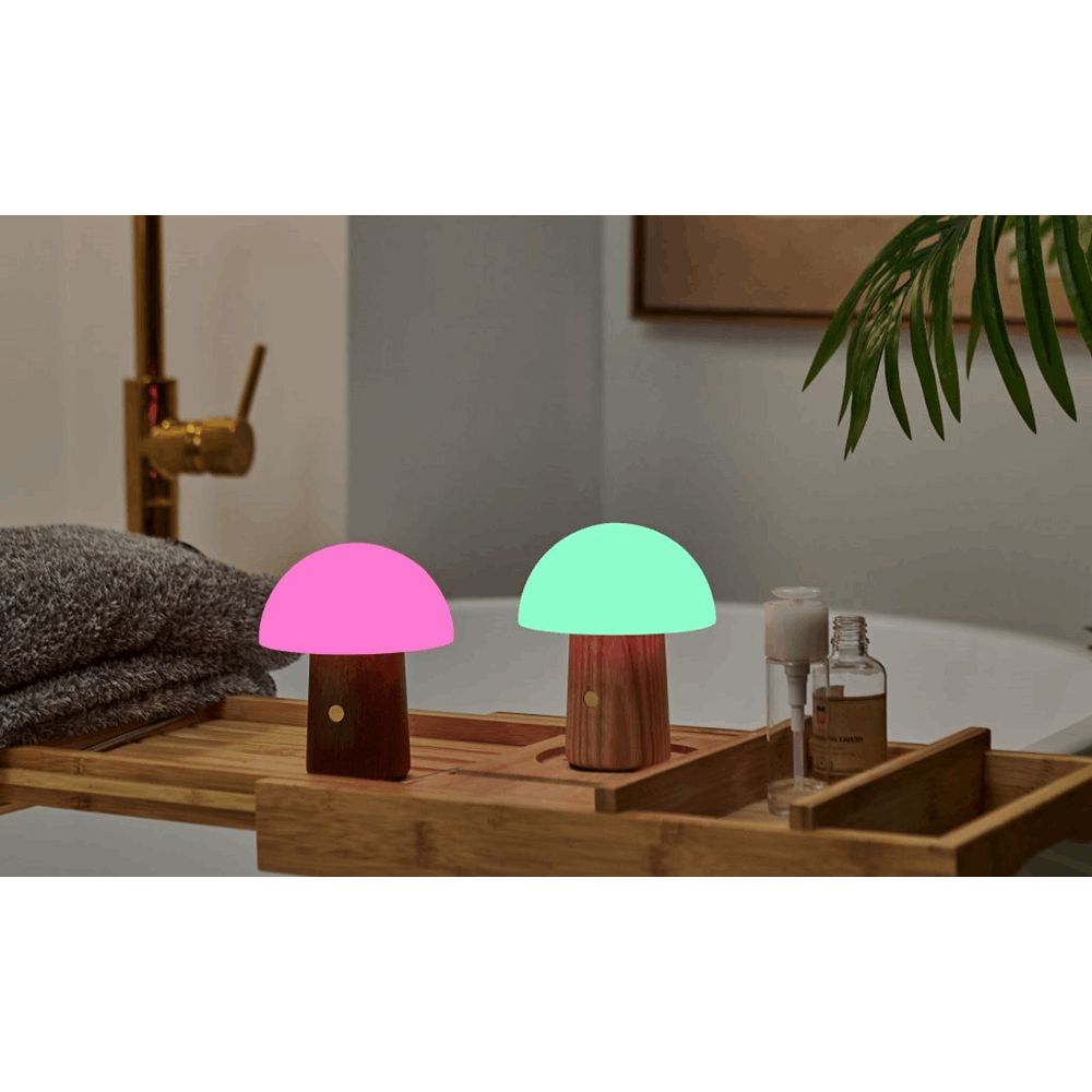 GINGKO  Alice Mushroom Lamp Mini Natural Walnut Wood G022WT2