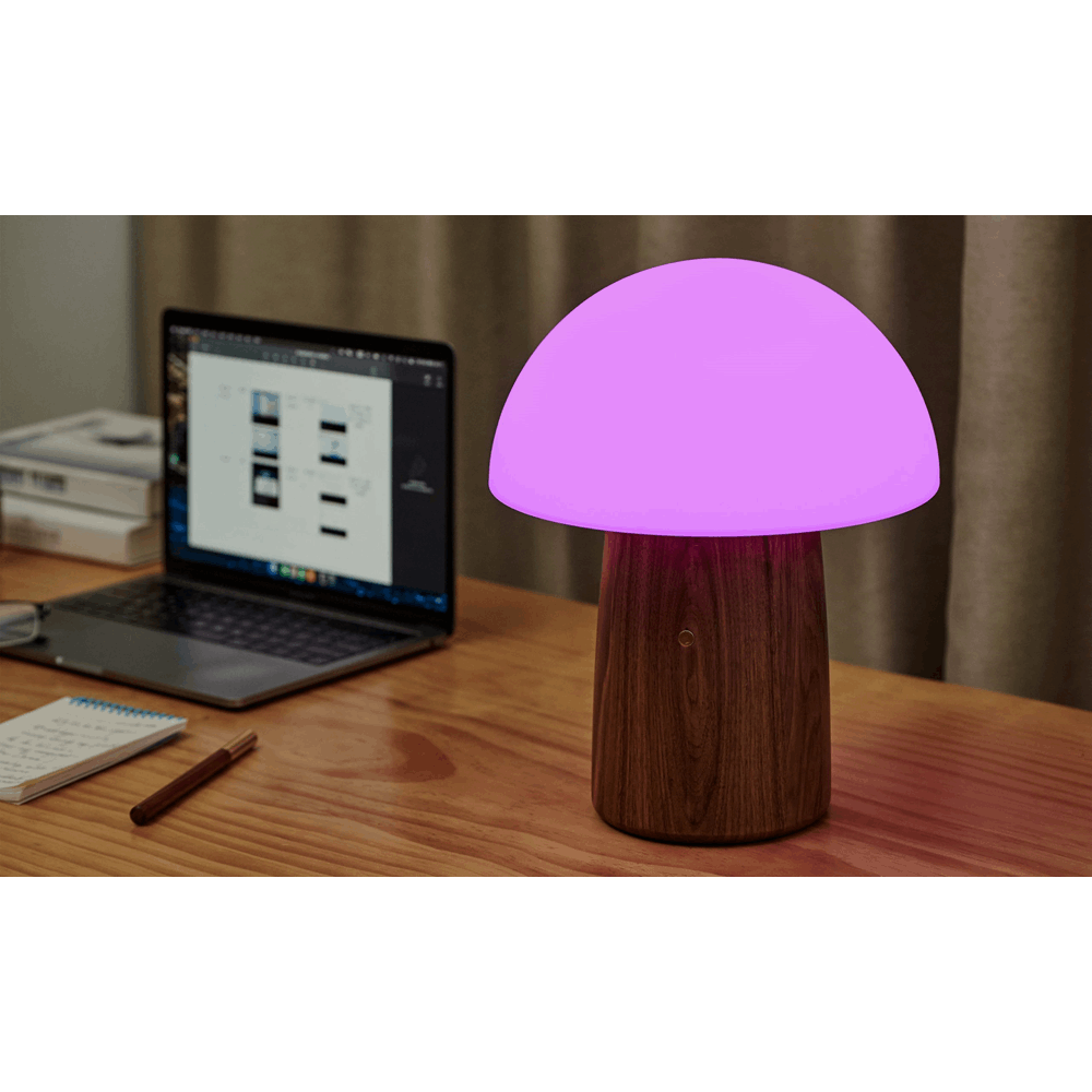GINGKO Alice Mushroom Lamp Large Natural Walnut Wood G022WT1