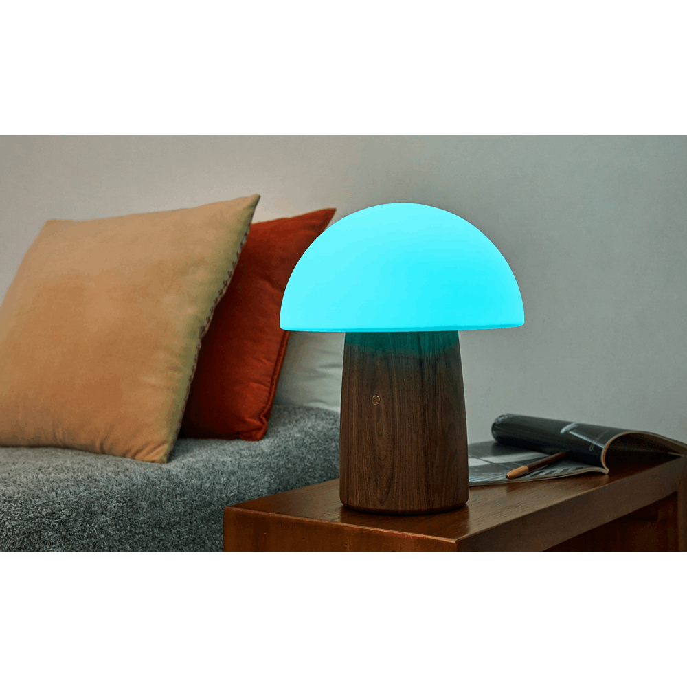 GINGKO Alice Mushroom Lamp Large Natural Walnut Wood G022WT1