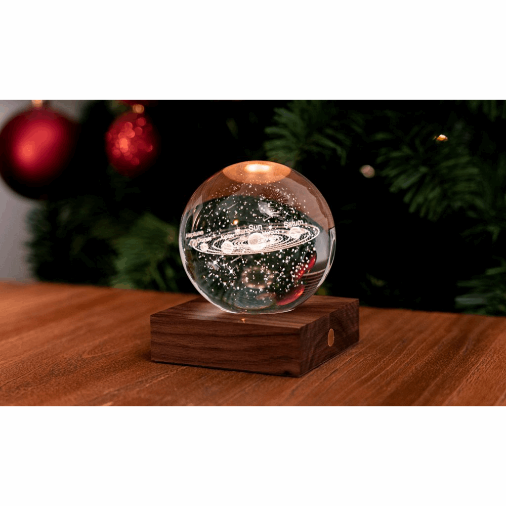 GINGKO Amber Crystal Light 3D laser Solar System G025SO