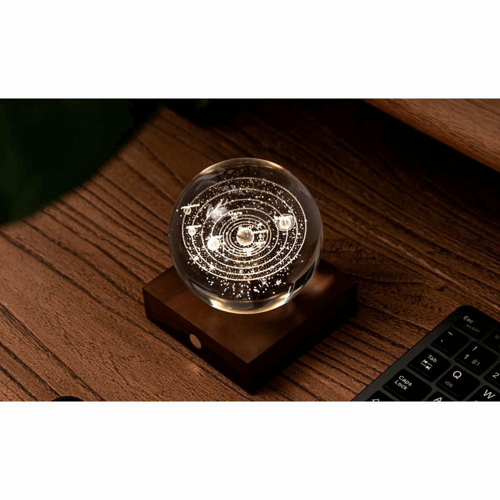 GINGKO Amber Crystal Light 3D laser Solar System G025SO