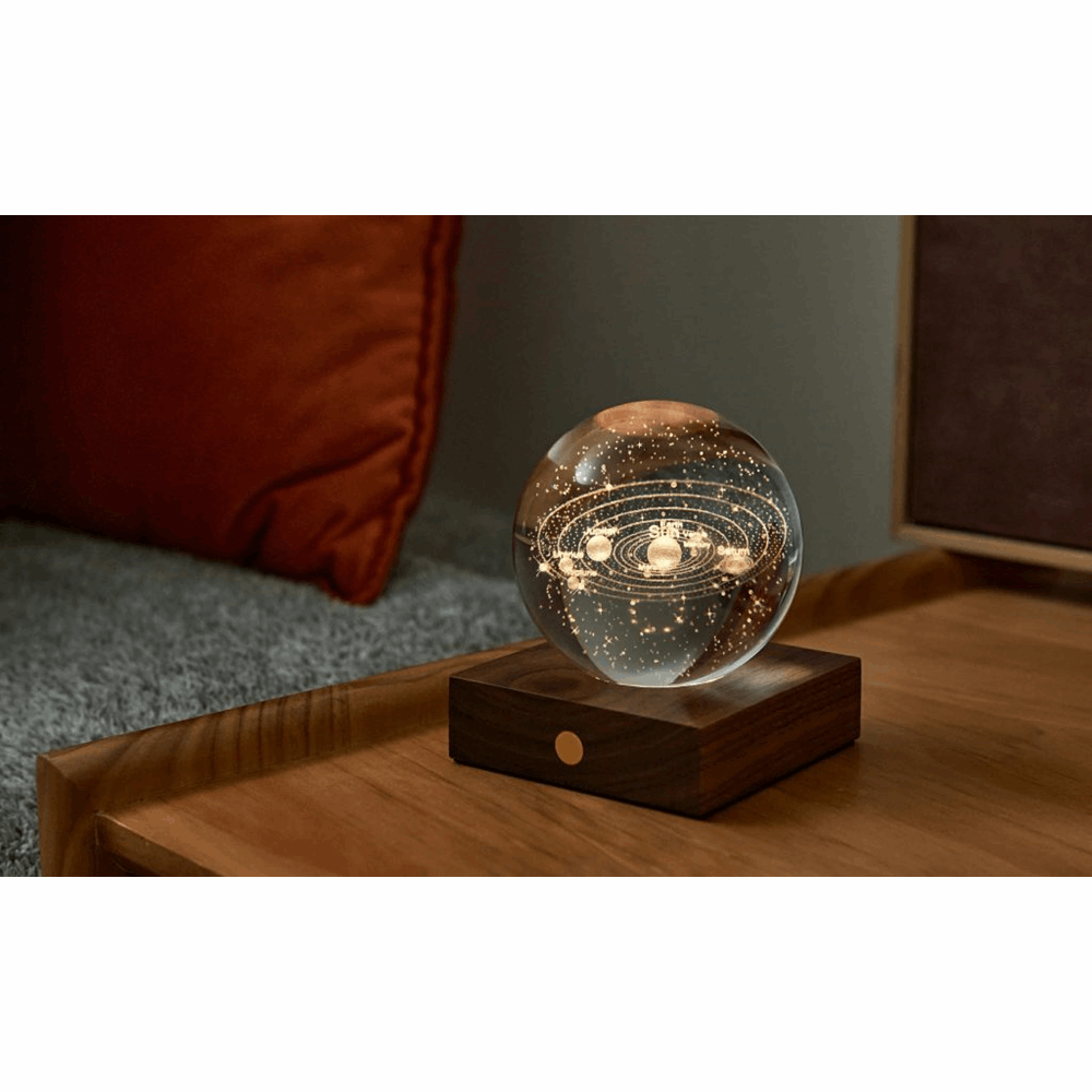GINGKO Amber Crystal Light 3D laser Solar System G025SO