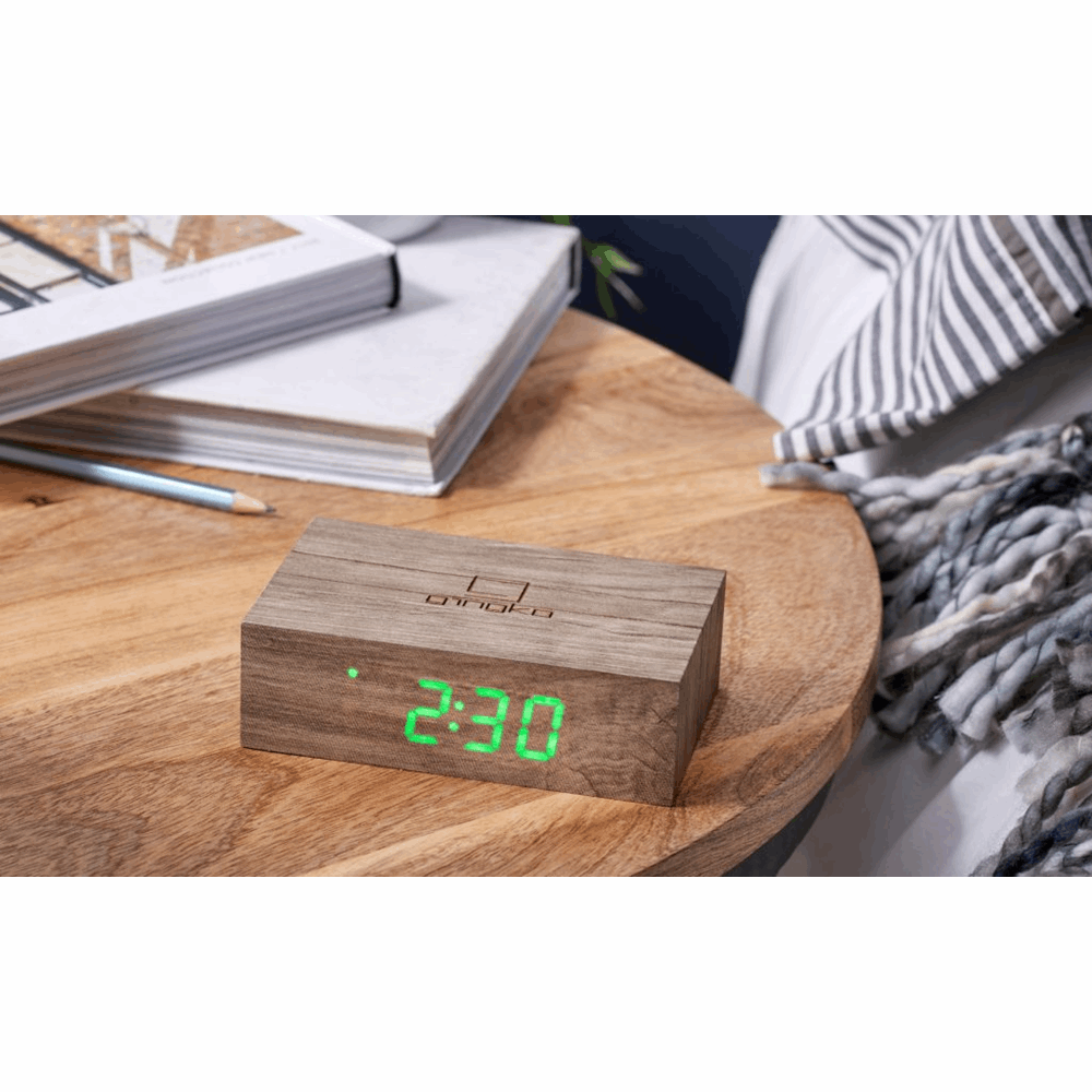 GINGKO FLIP CLICK CLOCK ASH WOOD EFFECT G003A12