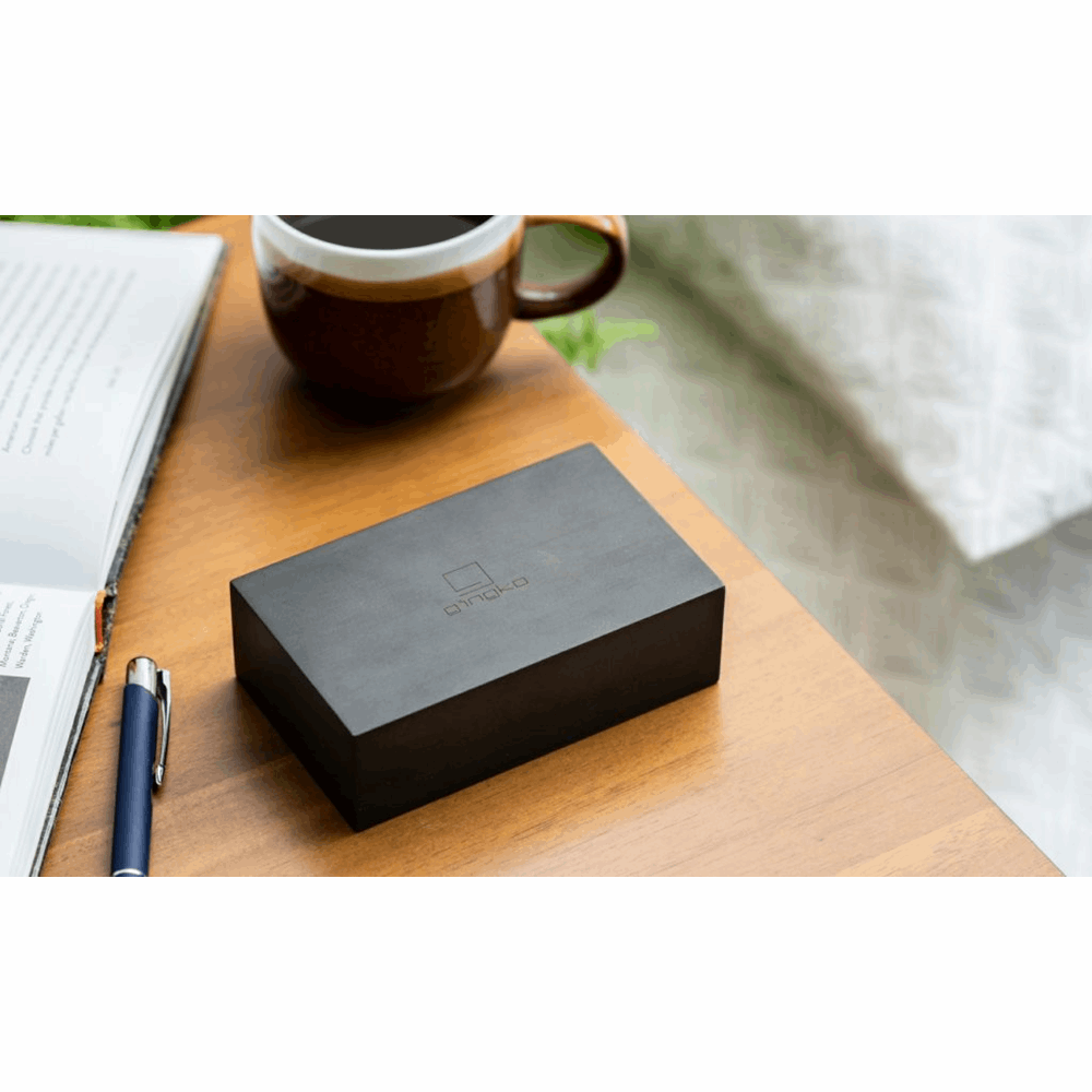 GINGKO FLIP CLICK CLOCK BLACK WOOD EFFCECT G003B10