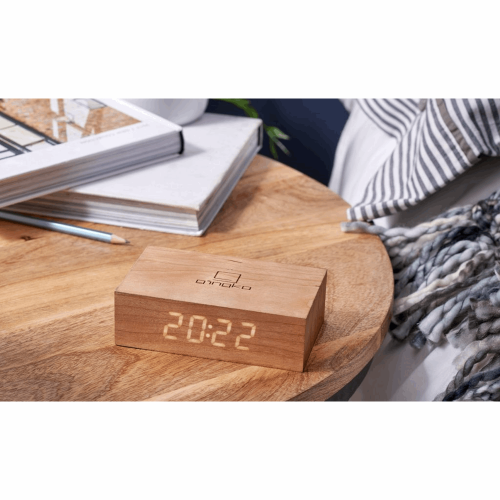 GINGKO FLIP CLICK CLOCK NATURAL CHERRY G003C15