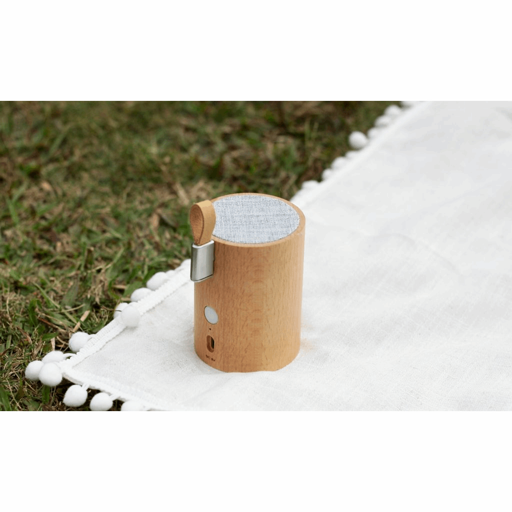 GINGKO DRUM LIGHT BLUETOOTH SPEAKER NATURAL G020BH