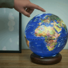 GINGKO ATLASGLOBE LAMP DEEP OCEANBLUE LARGE WALNUT BASE G038L-WT