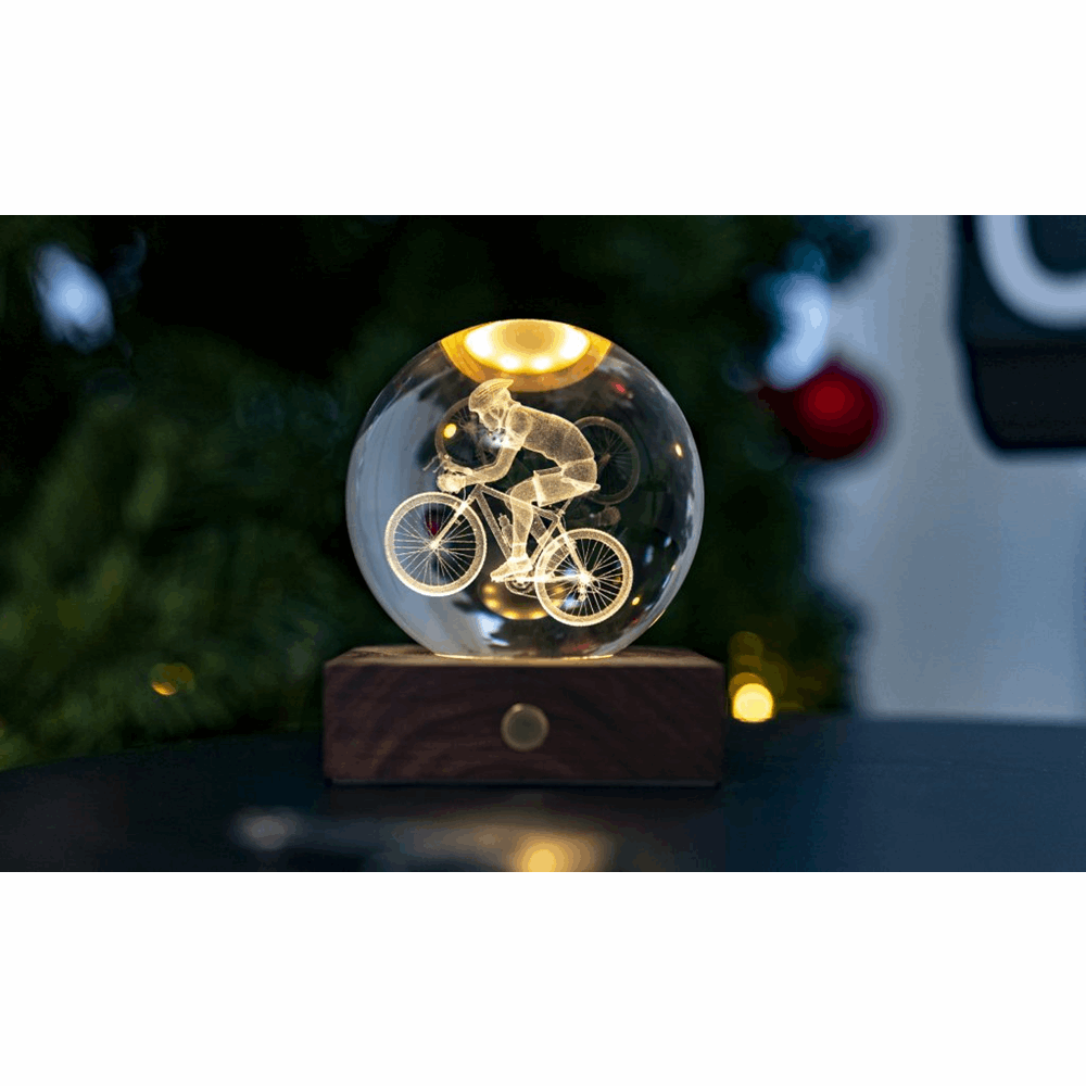 GINGKO AMBER CRYSTAL LIGHT 3D LASER CYCLIST G025CY