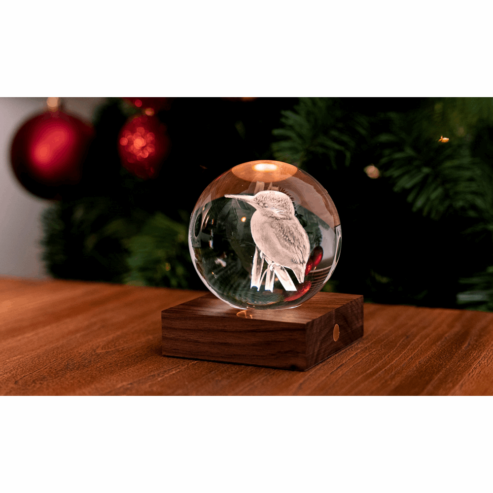 GINGKO AMBER CRYSTAL LIGHT 3D LASER KING FISHER G025KF