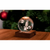 GINGKO AMBER CRYSTAL LIGHT 3D LASER THE OWL MOON G025OW