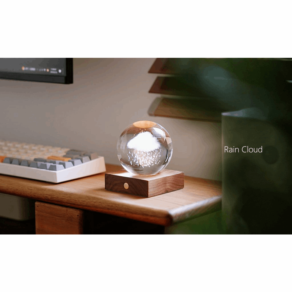 GINGKO AMBER CRYSTAL LIGHT 3D LASER RAIN CLOUD G025RA
