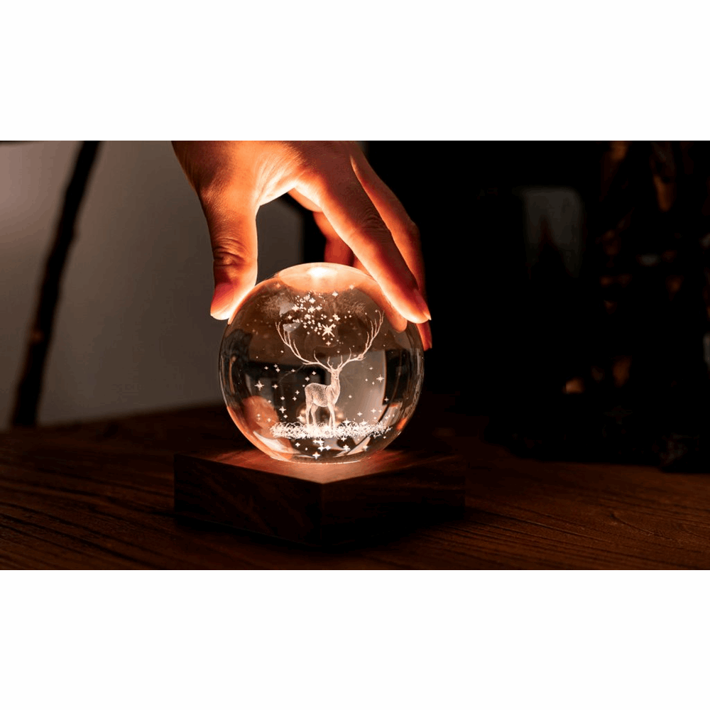 GINGKO AMBER CRYSTAL LIGHT 3D LASER STAG G025SG