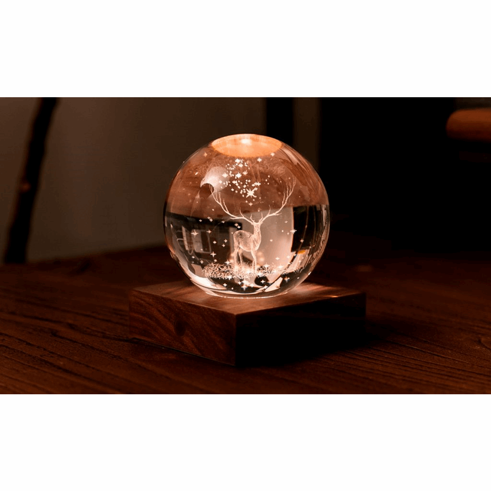 GINGKO AMBER CRYSTAL LIGHT 3D LASER STAG G025SG
