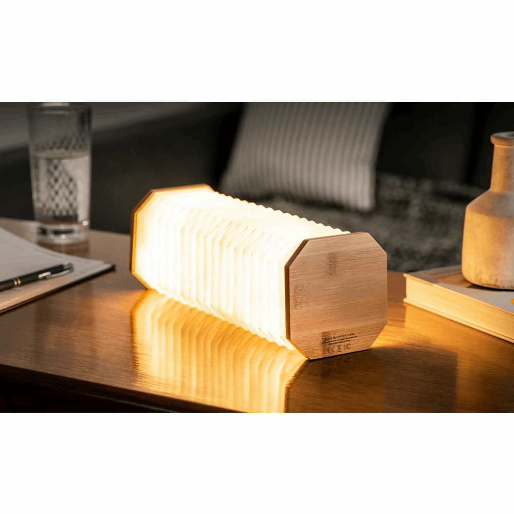 GINGKO SMART ACCORDION LAMP NATURAL WOOD BAMBOO G006BO