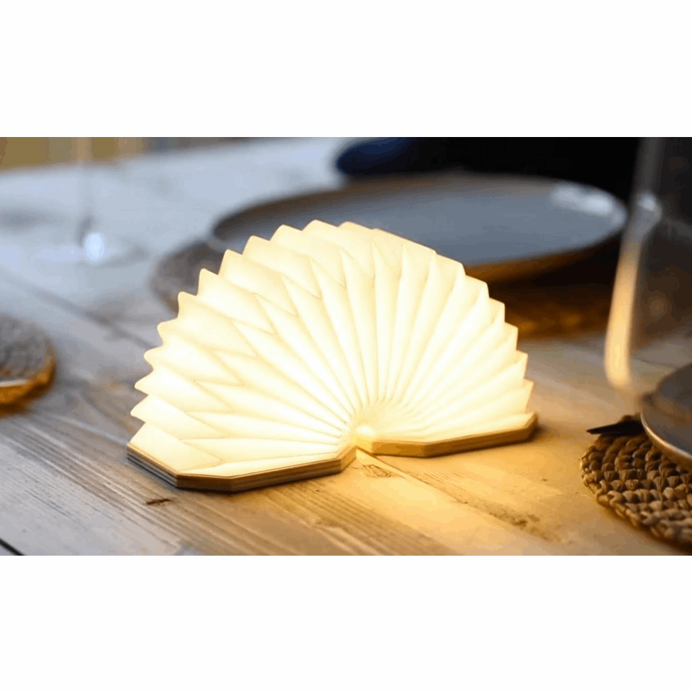 GINGKO SMART ACCORDION LAMP NATURAL WALNUT WOOD G006WT