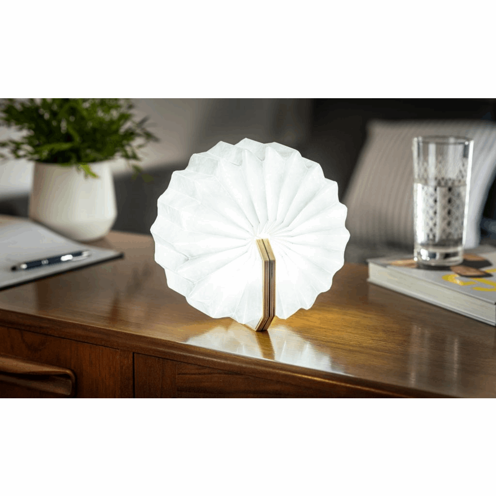 GINGKO SMART ACCORDION LAMP NATURAL WALNUT WOOD G006WT