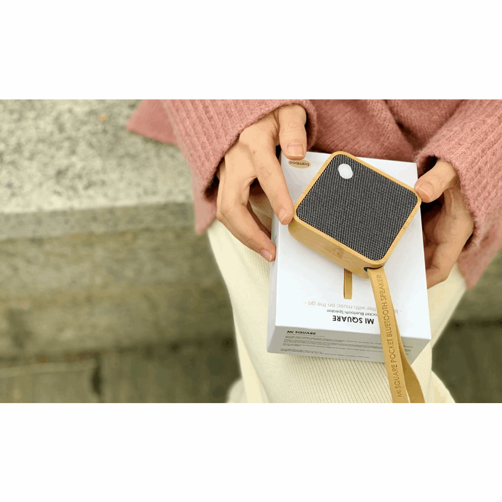 GINGKO  Mi SQUARE BLUETOOTH SPEAKER NATURAL BAMBOO G005BO