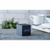 GINGKO WOODEN CUBE CLICK CLOCK BLACK/BLUE LED GK08B10