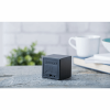 GINGKO WOODEN CUBE CLICK CLOCK BLACK/BLUE LED GK08B10