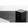 GINGKO WOODEN CUBE CLICK CLOCK BLACK/BLUE LED GK08B10